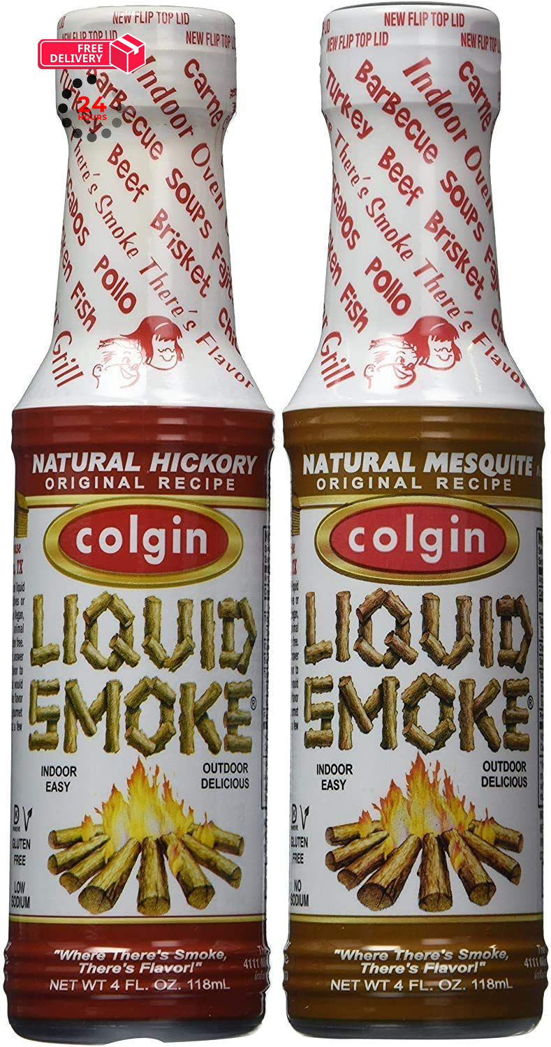 Colgin Hickory & Mesquite Liquid Smoke (4 oz each) Bundle 4 Fl Oz (Pack of 2)