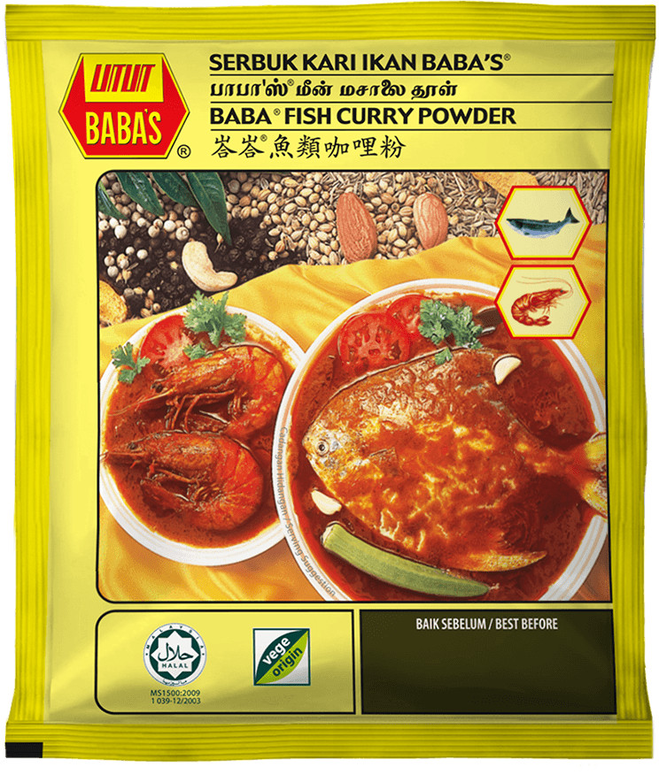 BABA’s Fish Curry Powder 250g x 2 packs Aromatic Fish Indian Curry (8oz)