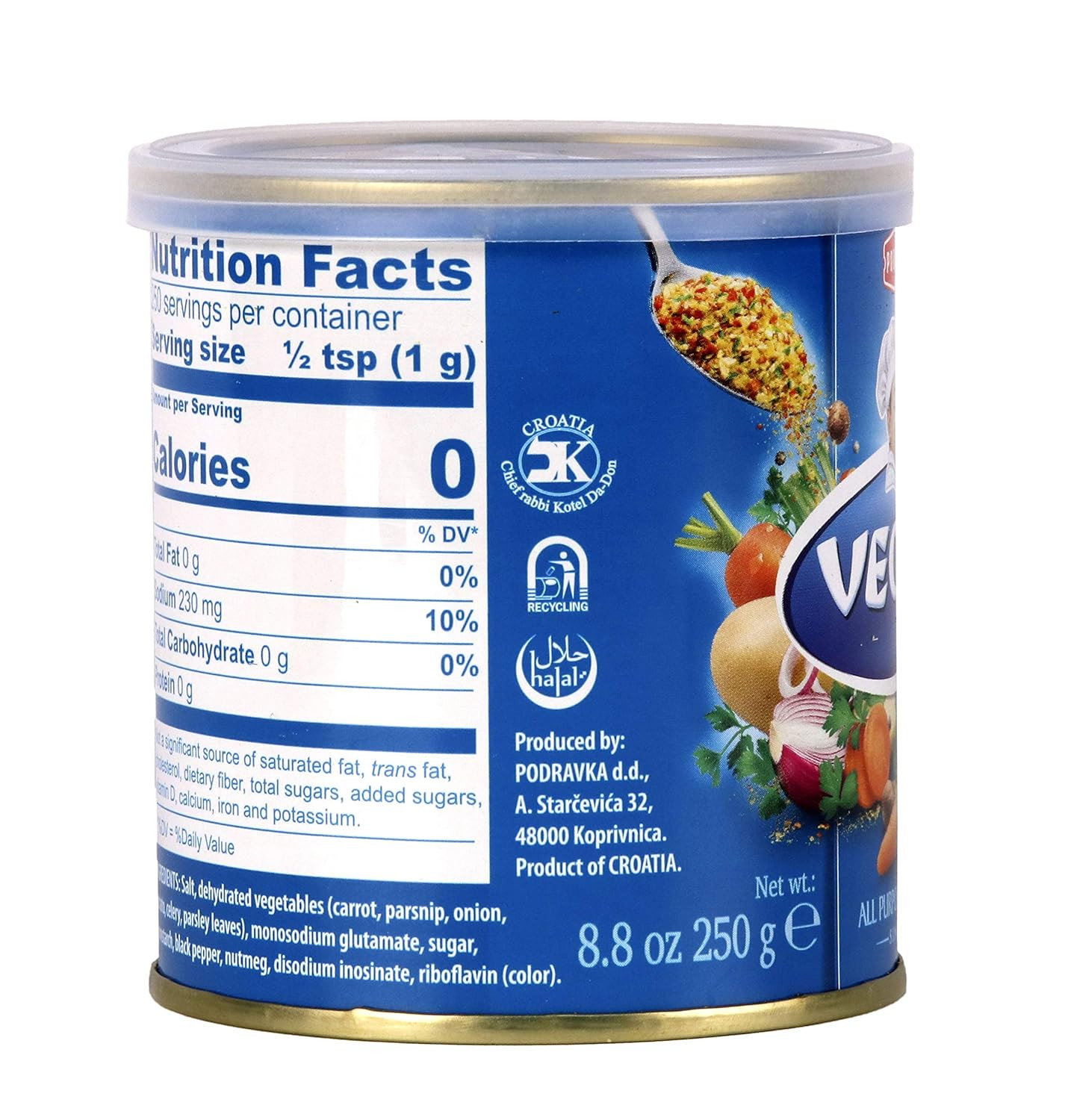 Vegeta All Purpose Seasoning Mix, Can 8.8 Oz (250 G)