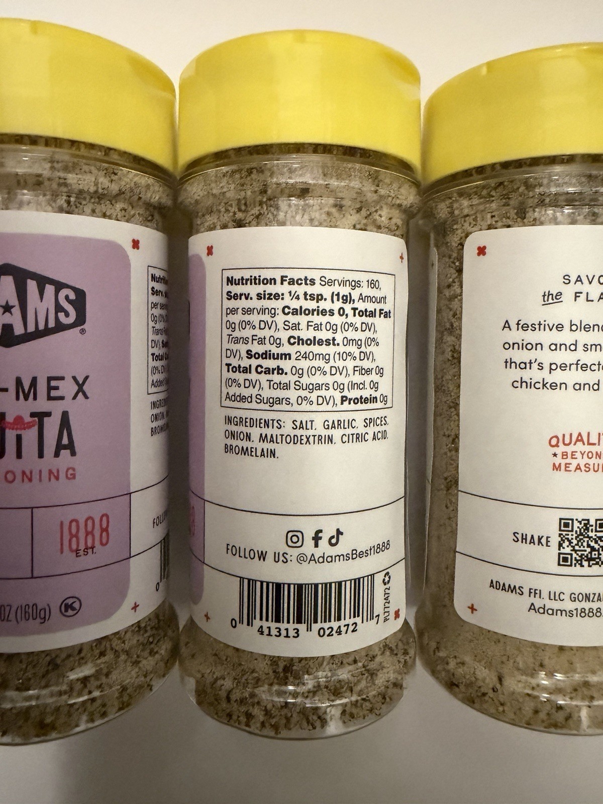 Adams Tex Mex Fajita Seasoning. 3 Pack. Chicken, Beef Or Veggies.
