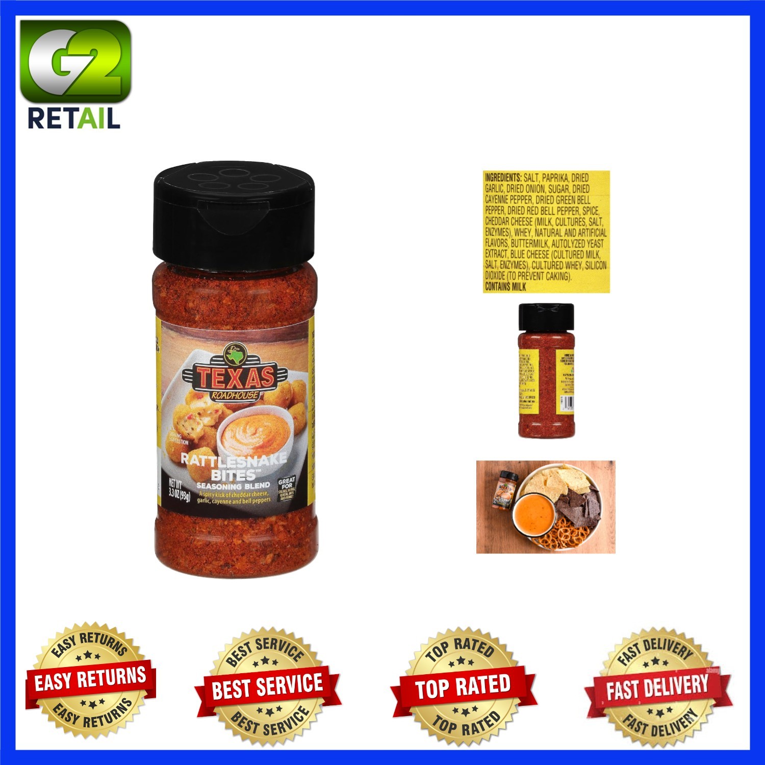 Spicy Rattlesnake Seasoning, 3.3 Ounce – Perfect for Your Favorite Recipes