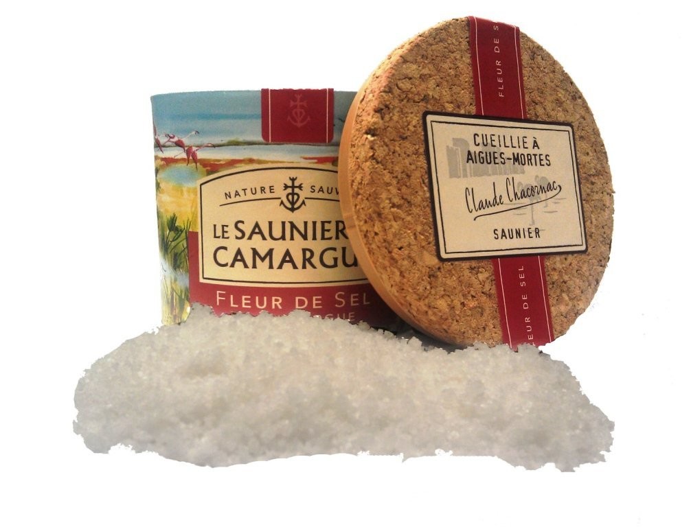 Fleur de Sel de Camargue Premium Sea Salt 4.4 Ounce Finishing Salt 100 Natural