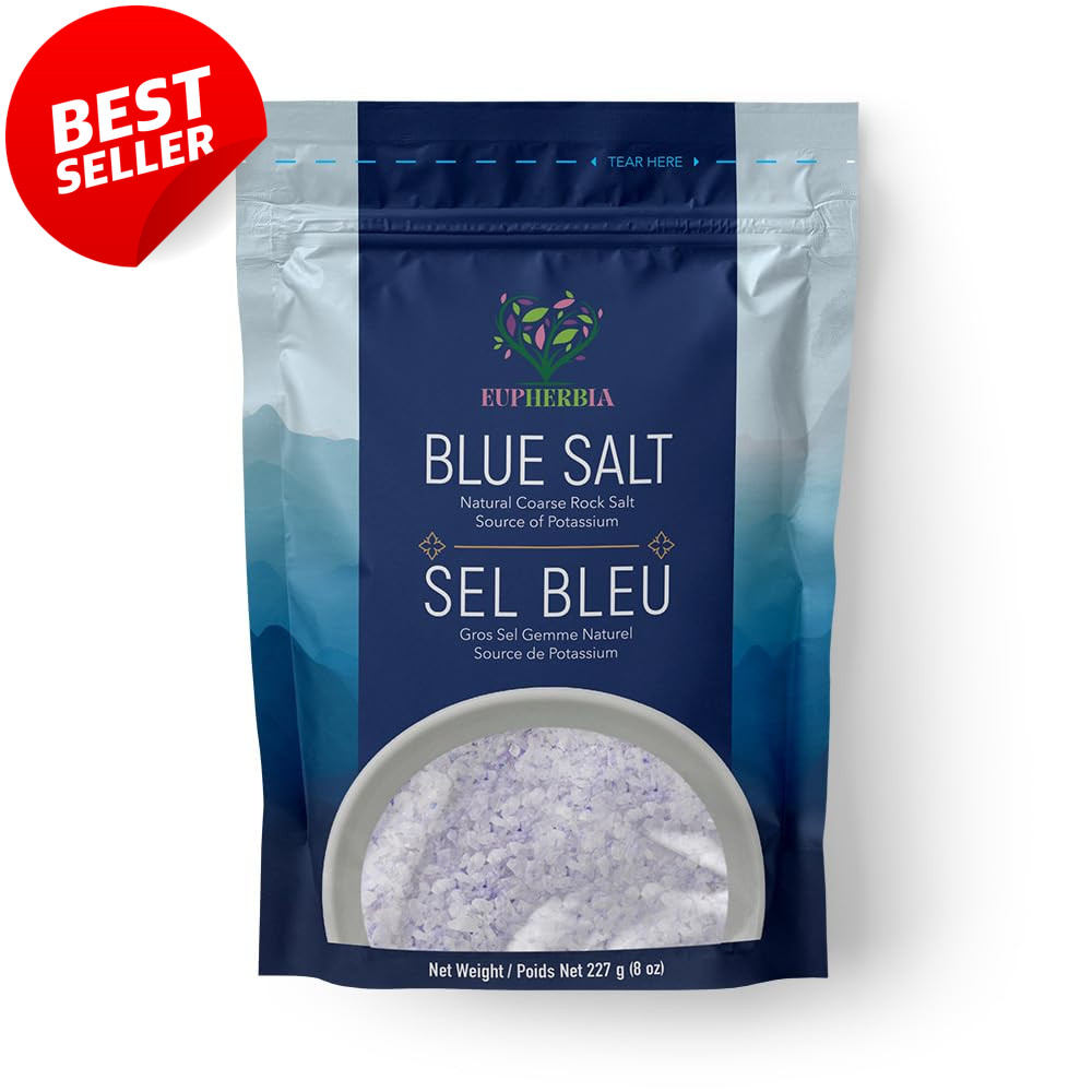 Blue Coarse Salt Rare Mineral High Potassium Low Sodium 227g US