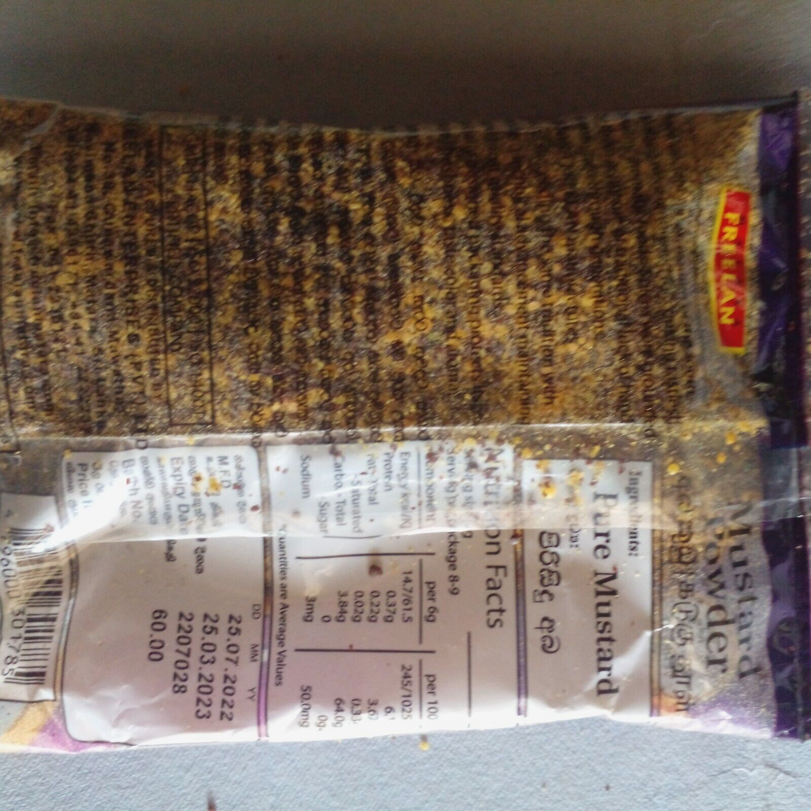 Ceylon Spices Natural Organic Fresh Quality Product Pure Mustard Seed Powder 50G