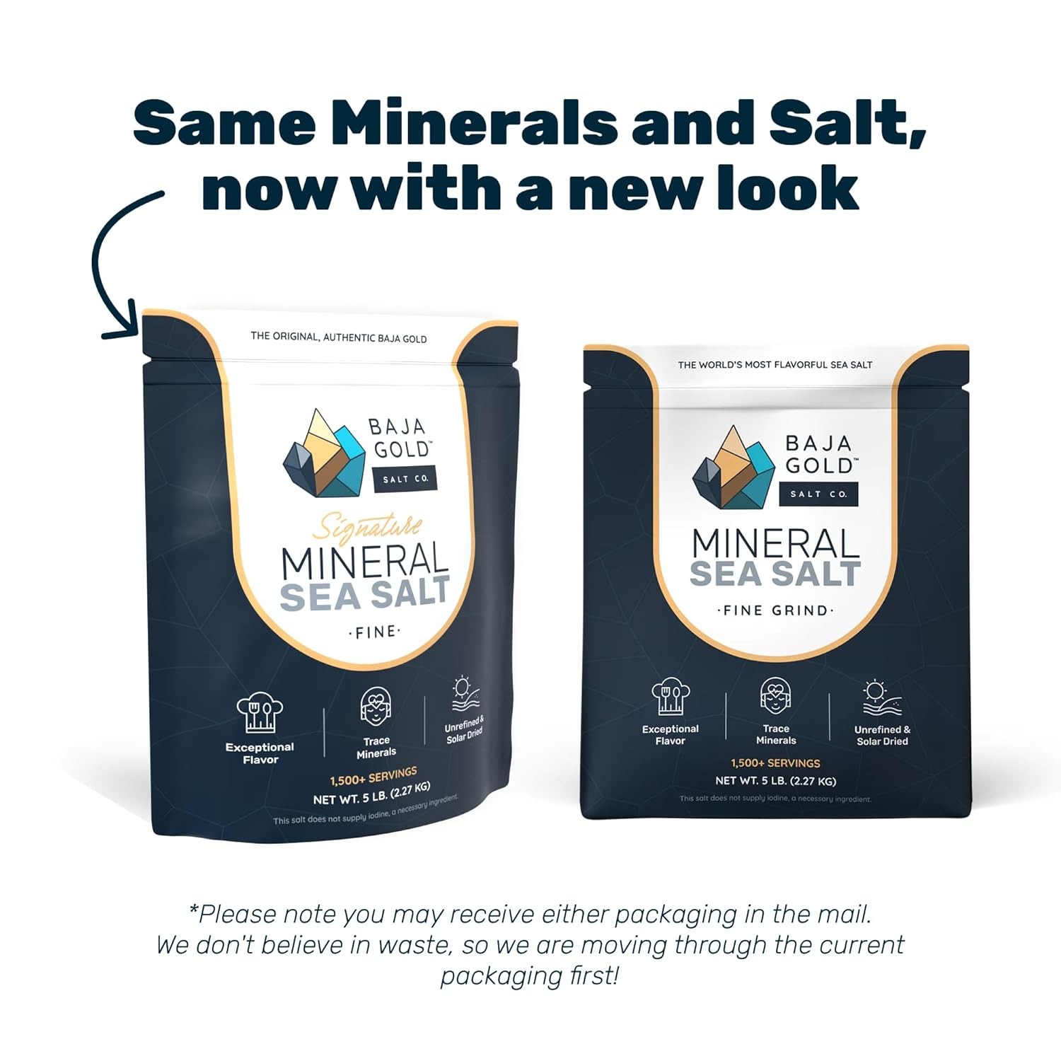 Baja Gold Mineral Sea Salt Natural Grain Crystals 5 Lb Bag Organic Trace Mineral