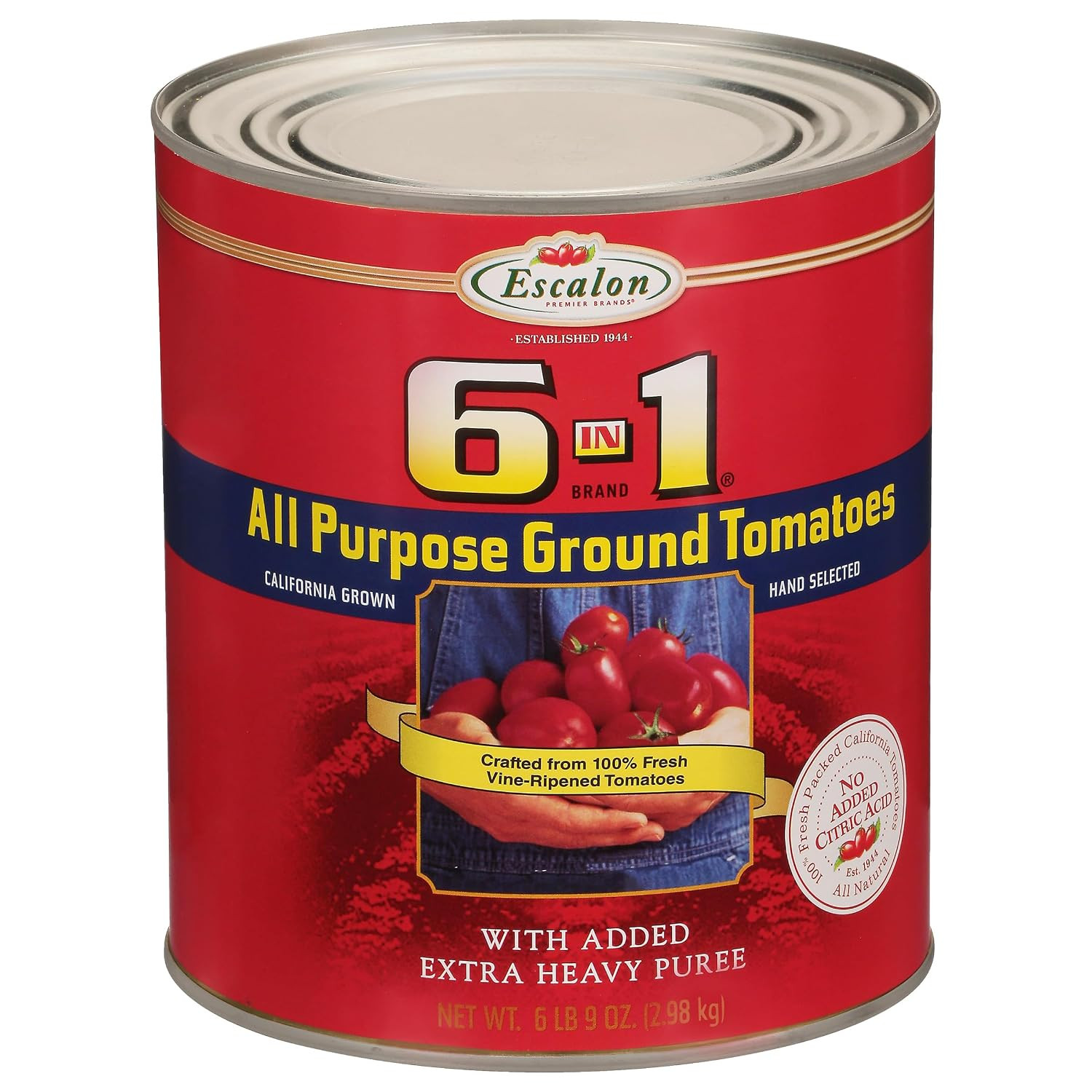 6 in 1 All Purpose Ground Tomatoes, 105 Oz. Cans (Pack of 6)