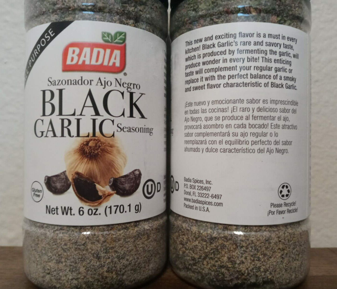 Badia® Black Garlic Seasoning / Ajo Negro 6 oz (2 Pack) Kosher & Gluten Free