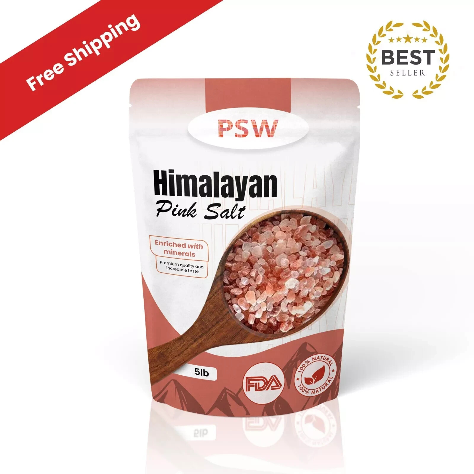 Himalayan Pink Kosher Salt 5Lb Gourmet Edible SEA Coarse Grain Crystal LOW PRICE