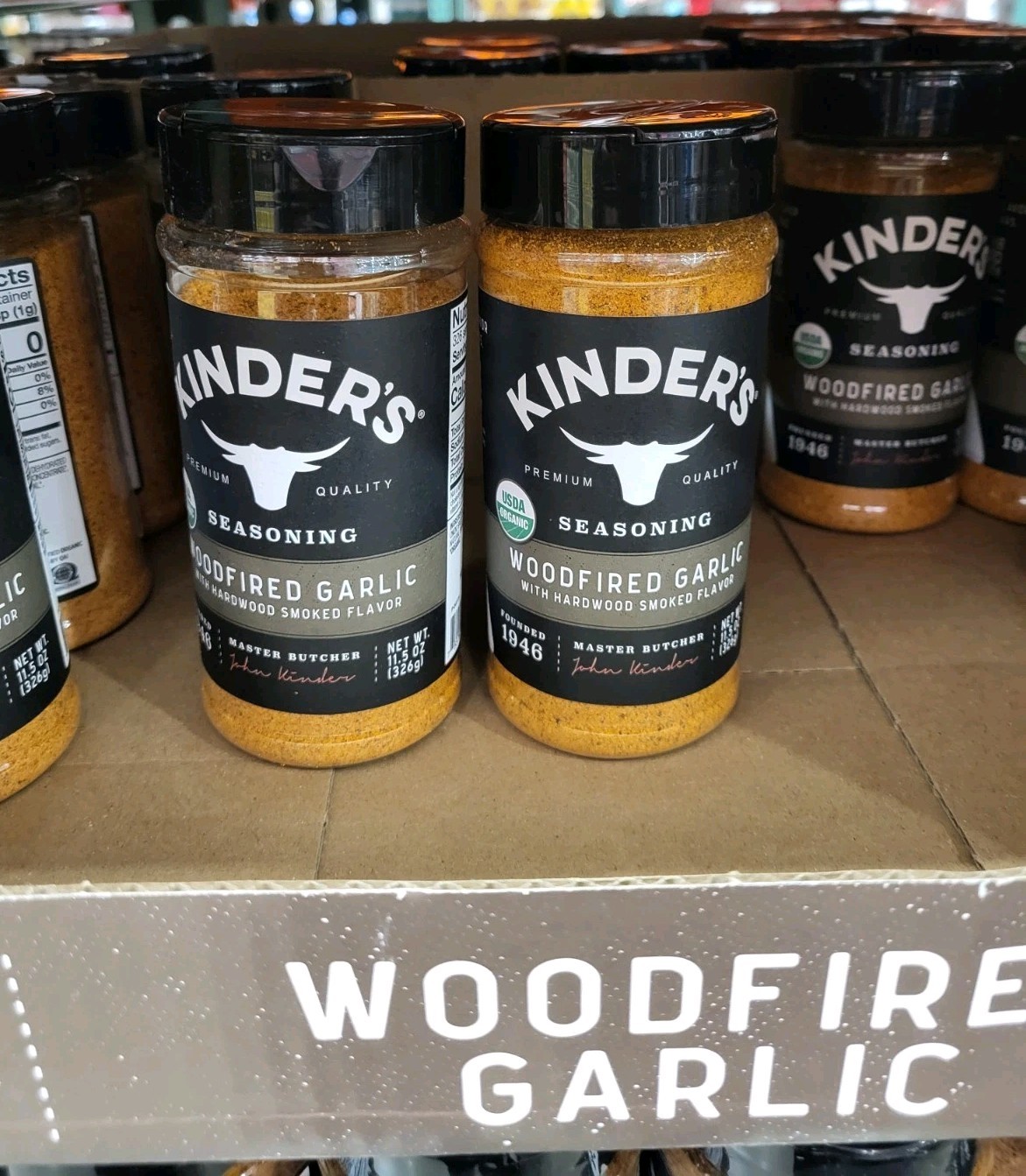 Kinder’s Woodfired Garlic Seasoning 11.5oz USDA Organic Hardwood Smoked