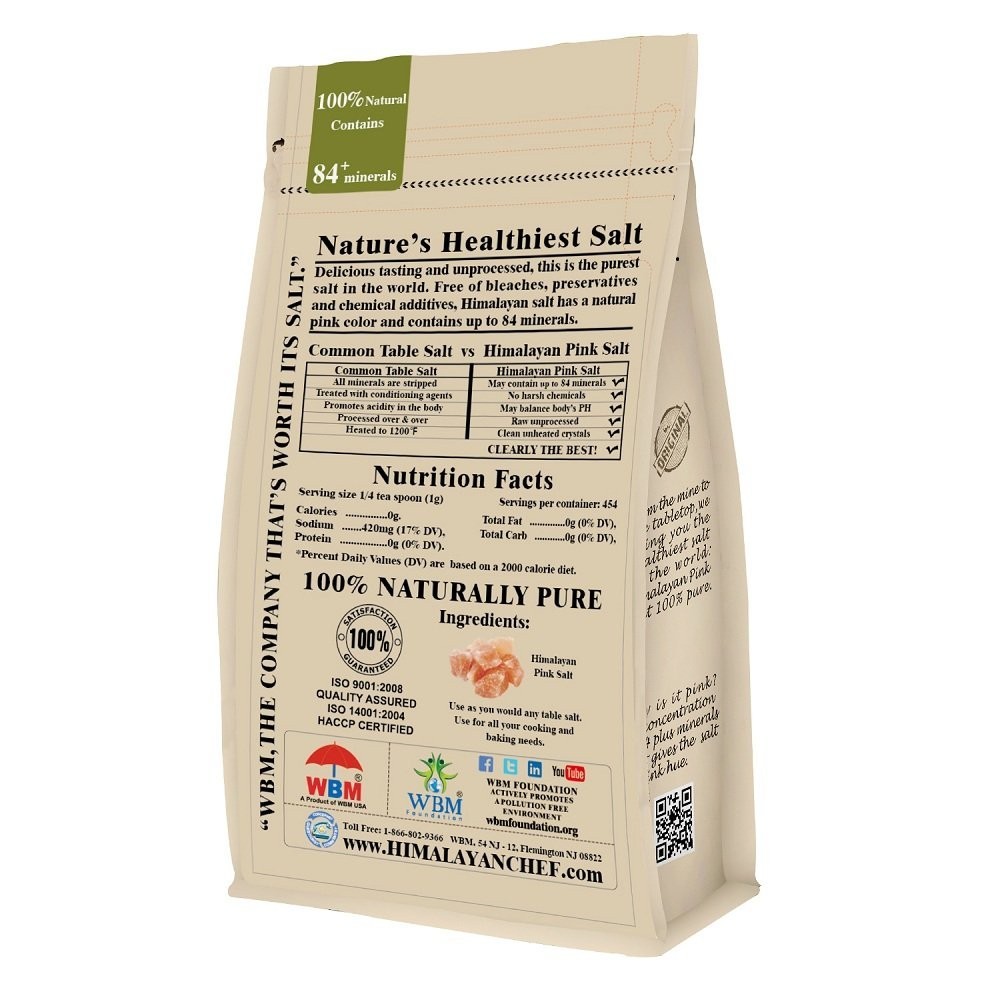 Himalayan Chef Pink Salt – 2 lbs Gourmet Culinary Salt for Flavor and Wellness