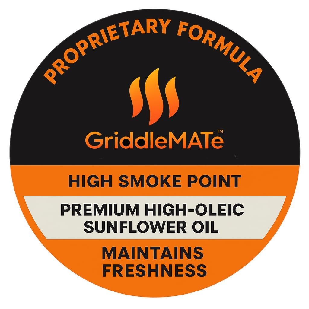 Non-GMO Griddle Seasoning with High Smoke Point for Perfect Cooking – 6.5 oz