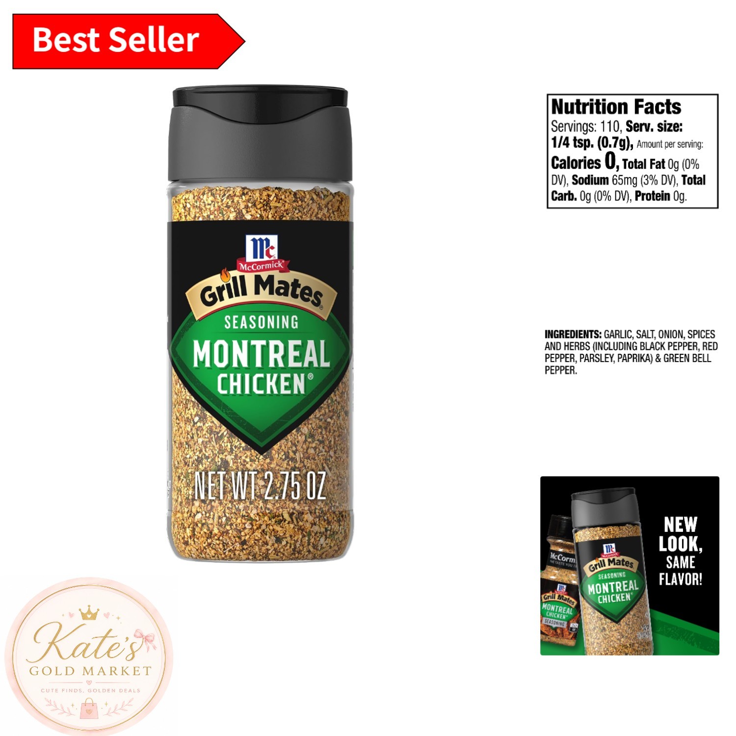 Robust McCormick Montreal Chicken Seasoning – 2.75 oz for Grilling Perfection