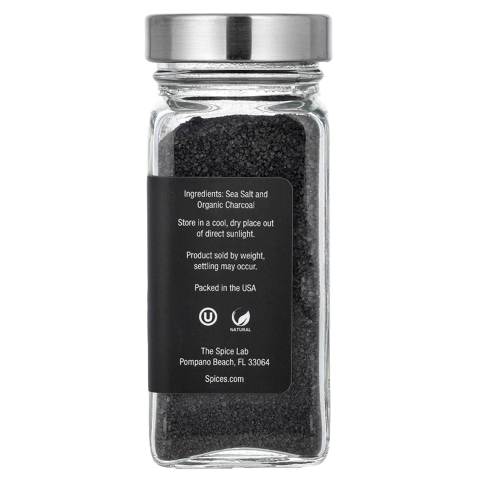 Hawaiian Black Lava Sea Salt, Fine Grain, 4.3 oz (121 g)