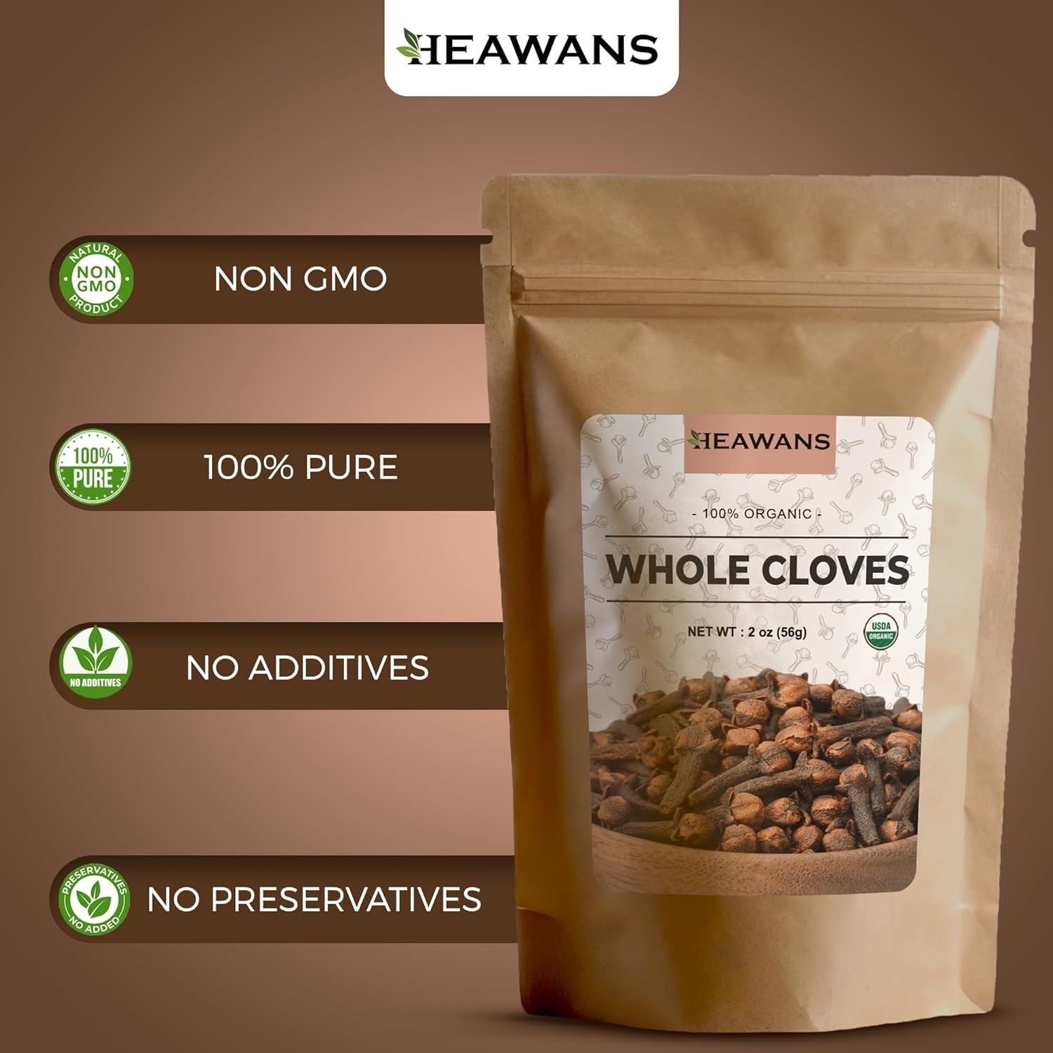 Hand-Picked Organic Whole Cloves – Grade 2 oz for Culinary Perfection