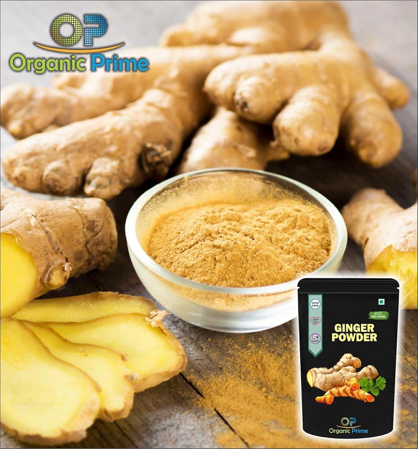 Organic Prime Ginger Powder Pure Natural Ground Sonth Dried Spice Seasoning