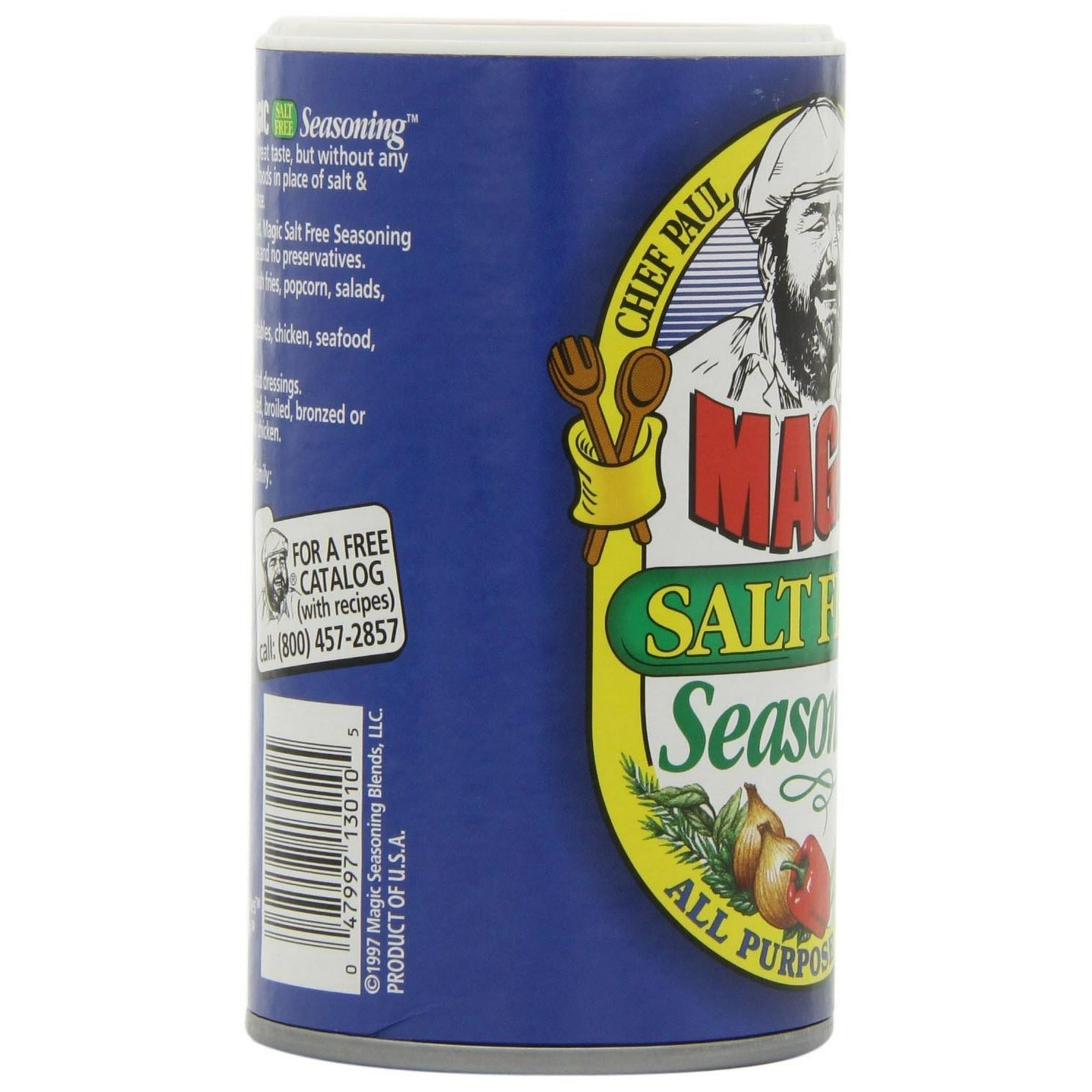 Chef Paul Prudhomme’s Magic Seasoning Blends Salt Free No MSG 5oz (6 Pack)