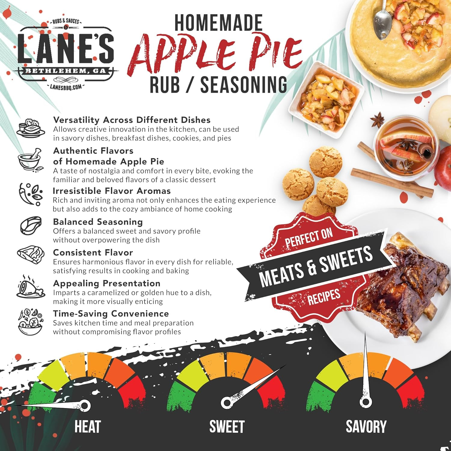 Lane’S Apple Pie Spice – 4.6 Oz, Sweet BBQ Rub Seasoning | All-Natural Apple BBQ