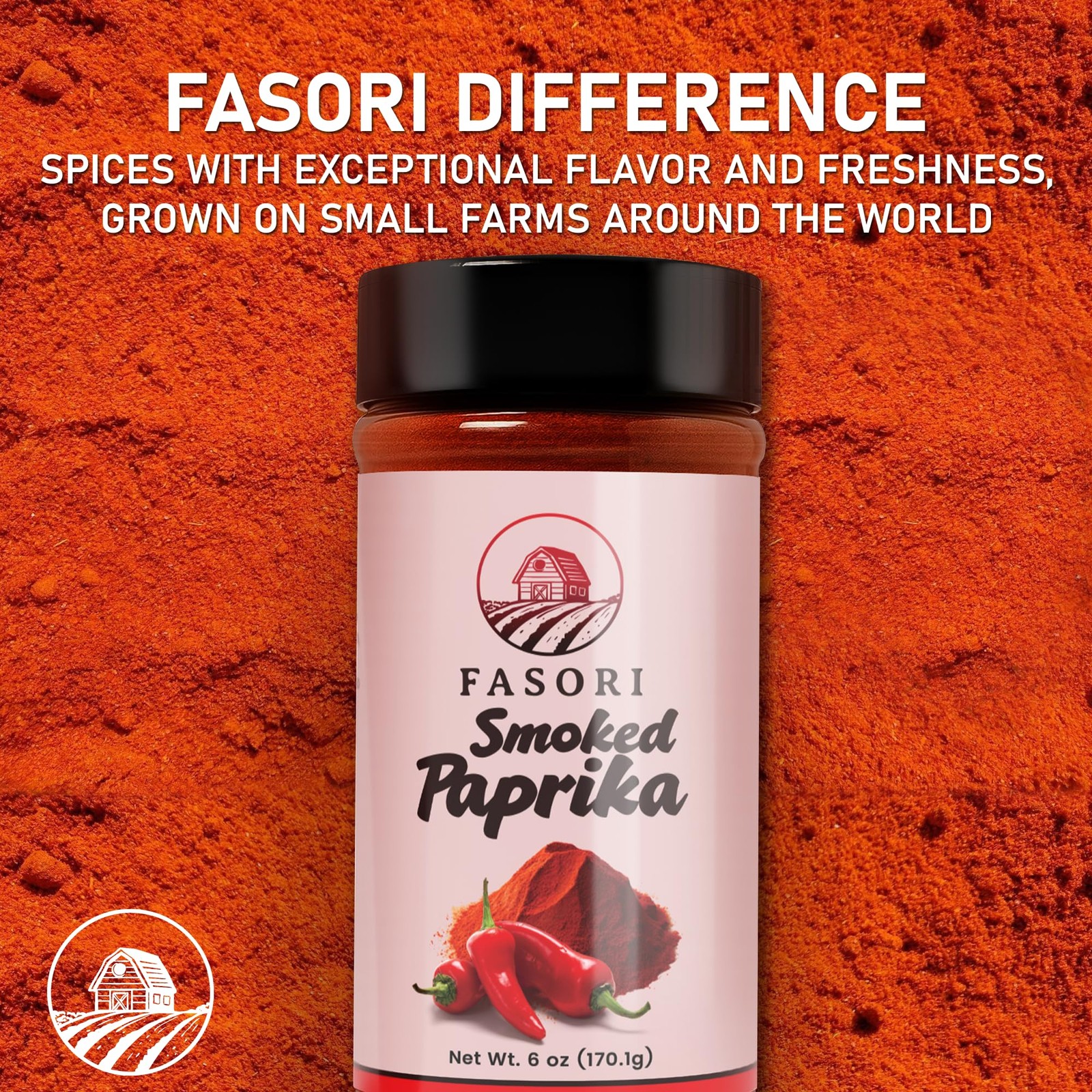 Fasori Smoked Paprika Powder 6 oz (170 g) – Oak Wood 6oz