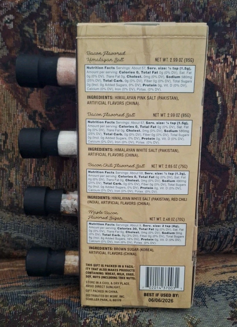 The Butcher Shoppe Bacon Lover Spice Collection 4-Pack Gift Set 11.09 oz