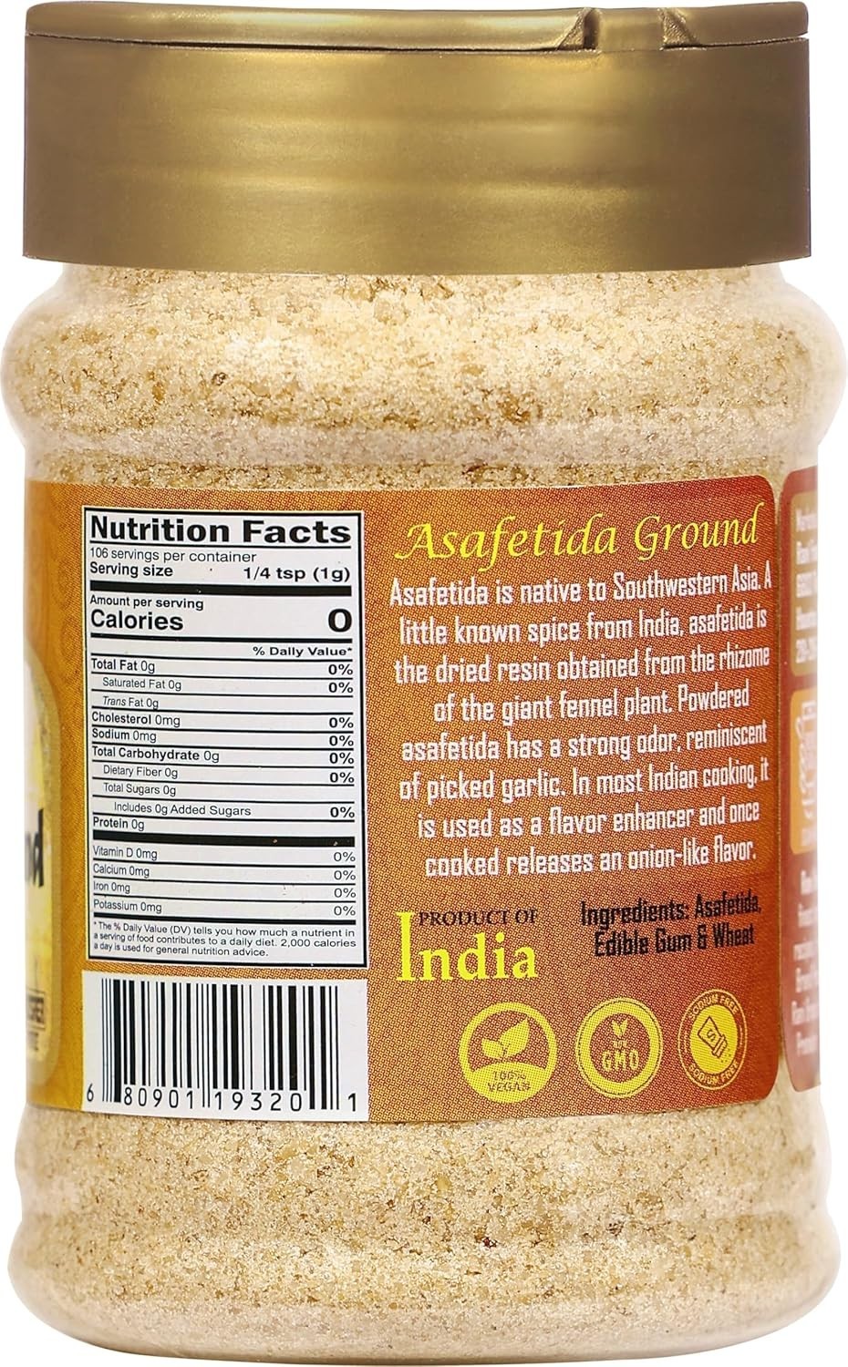 Rani Asafetida Hing Ground 3.75oz 106g PET Jar ~ All Natural | Salt Free | |…