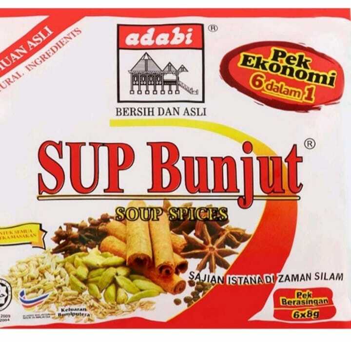 Adabi Soup Spice Sup Bunjut Economy Pack 8 packs (6 pcs x8g)fast shipment by DHL