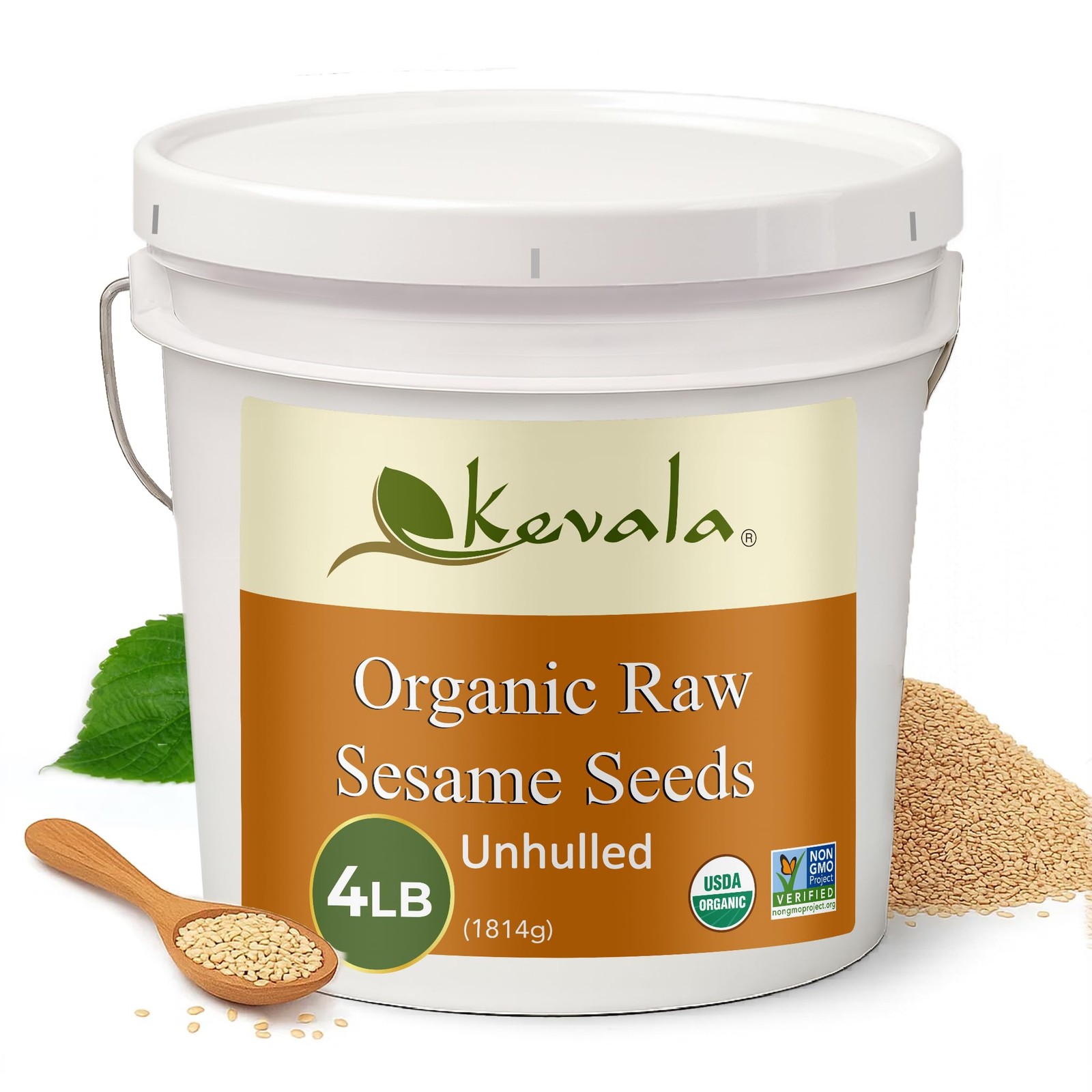 Kevala Raw Sesame Seeds Unhulled Seeds for Cooking and Baking, Nutritious Sn…
