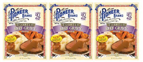 Pioneer Brand Roasted Beef Gravy Mix 3 Packet Pack