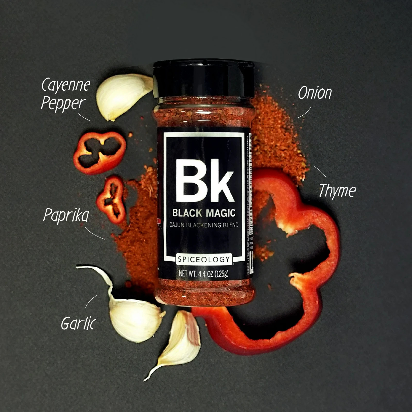 Spiceology Black magic Cajun seasoning Blend 4.4 oz Bottle………..