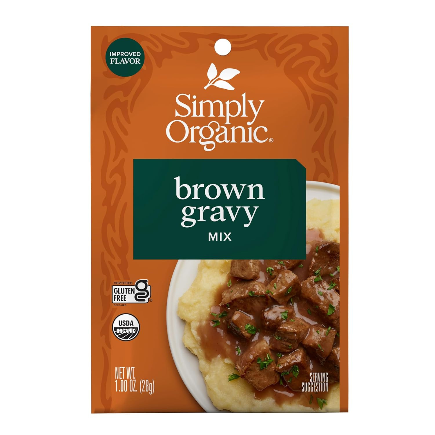 Brown Gravy Mix, Certified Organic, Gluten Free | 1 Ounce (Pack of 12)