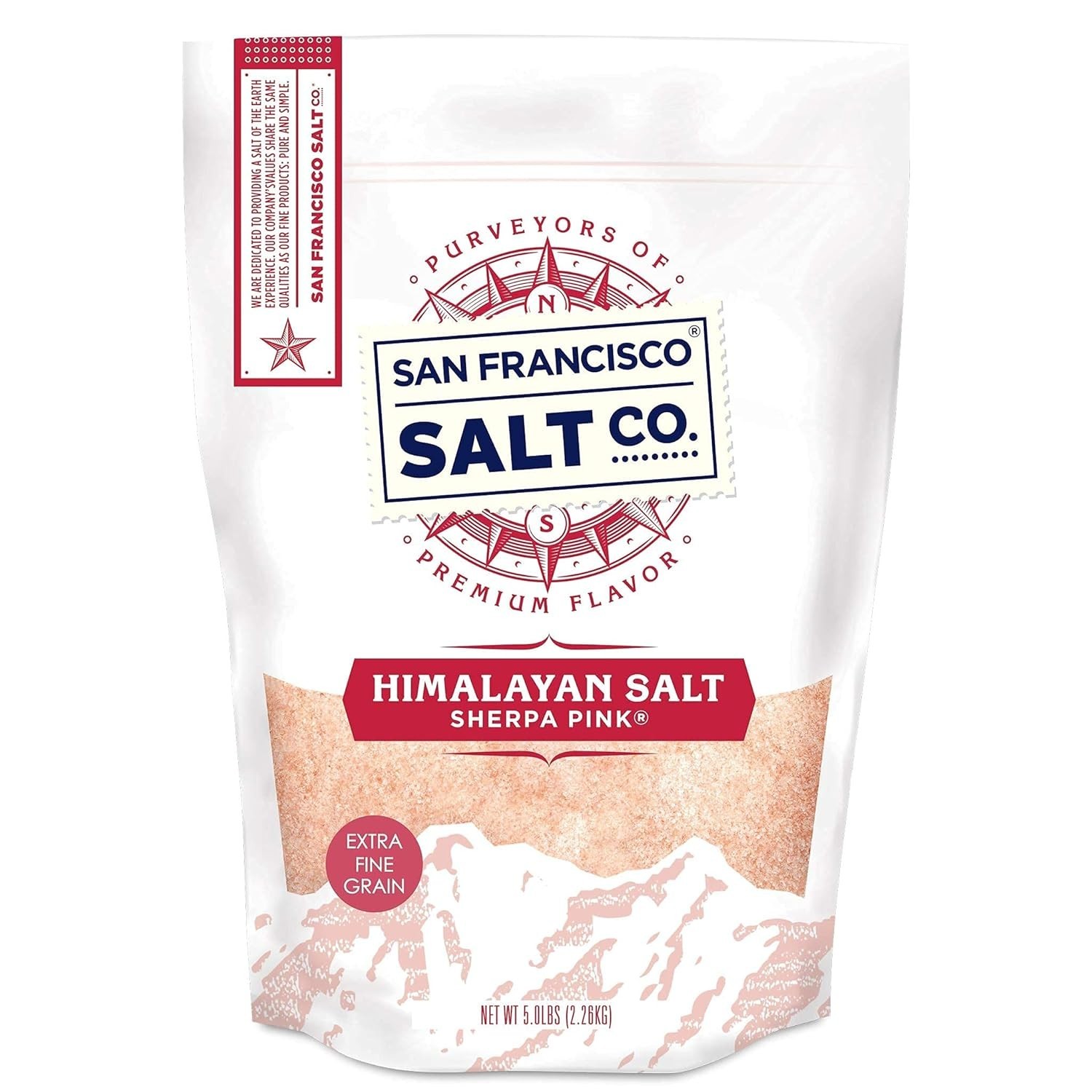 Himalayan Salt Extra Fine Grain 80 Ounce Ideal for Seasoning Meats and Veggies