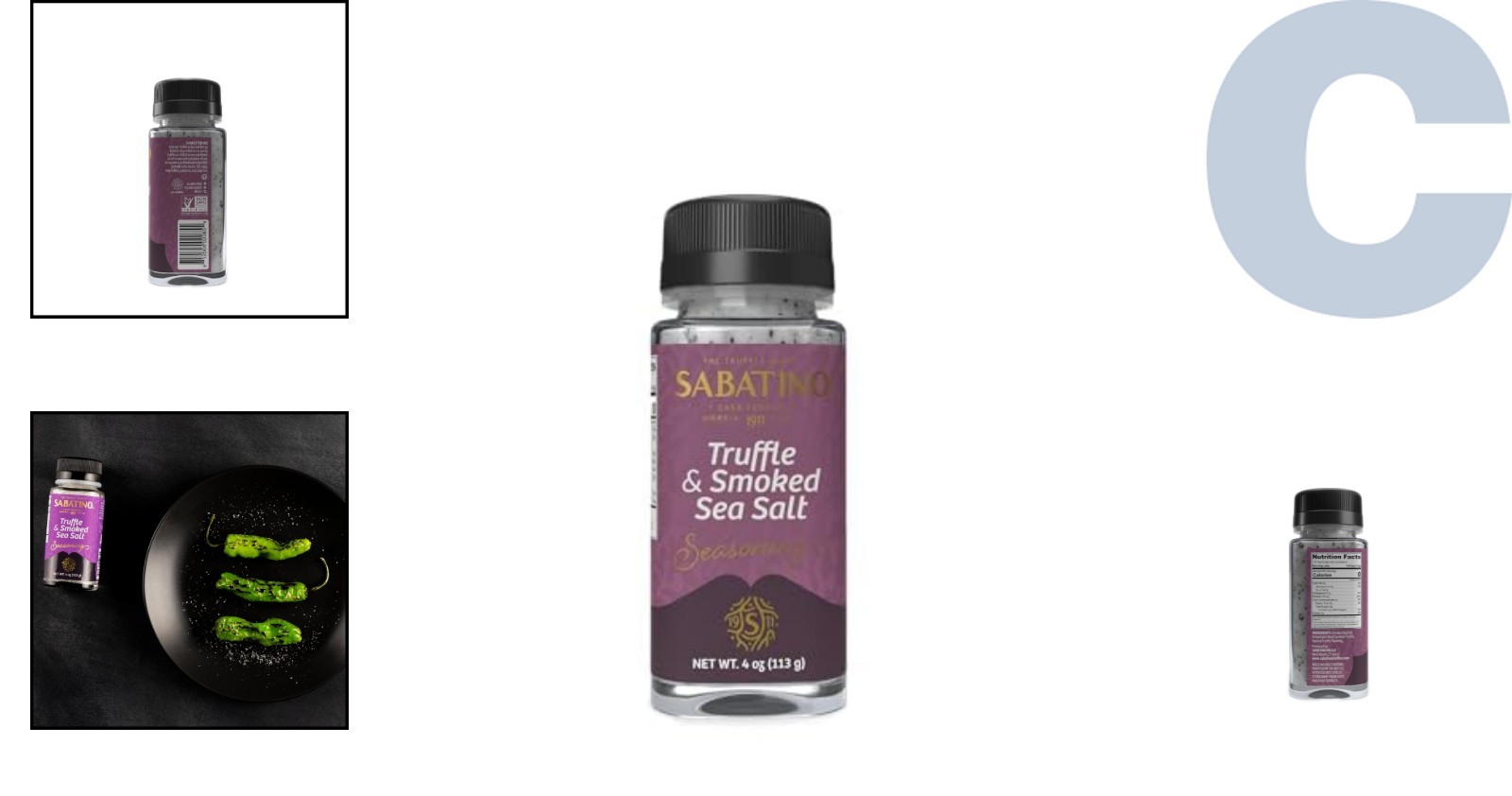 Sabatino Tartufi Smoked Truffle Salt – Unique Kosher Gourmet Seasoning, 4 oz