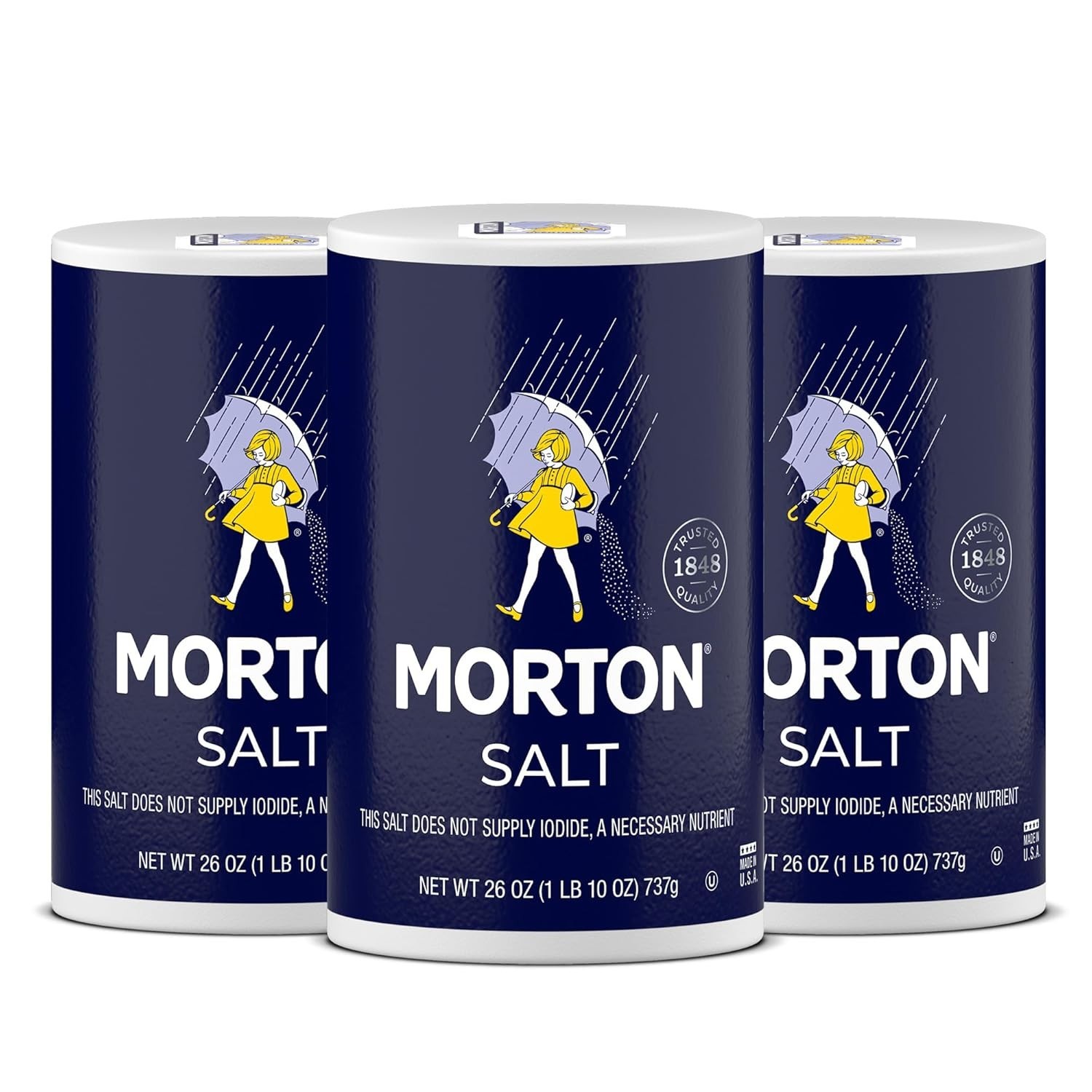 Classic Non-Iodized Salt, 26 oz, 3-Pack – The Perfect Ingredient for Cooking