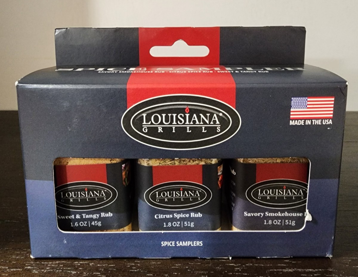 LOUISIANA GRILLS SPICE SAMPLER 3-PK Savory Smokehouse/Citrus Spice/Sweet & Tangy