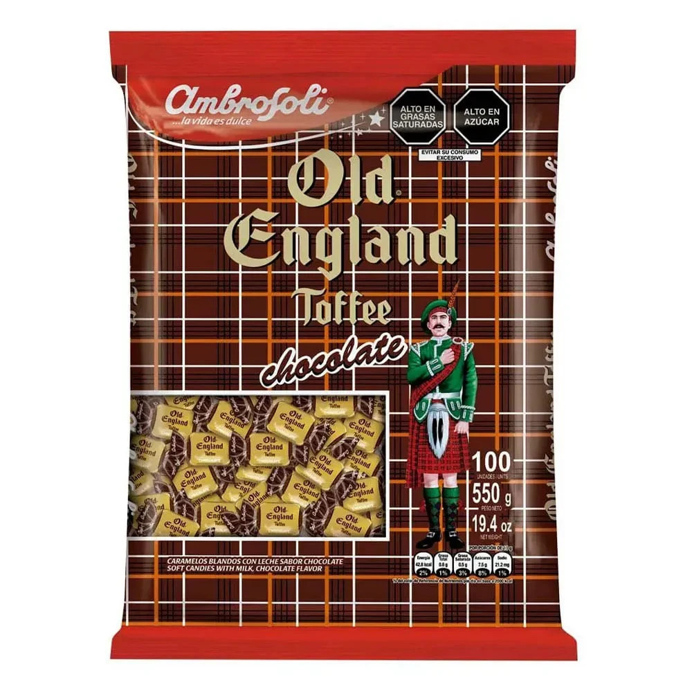 Ambrosoli – Old -England – Chocolate – Bolsa x 100 – caramelos – 550 gr