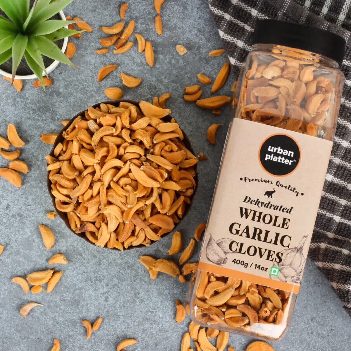 Natural Dried Whole Garlic Cloves ( Lehsun ) For seasoning 400 gm / 14 OZ