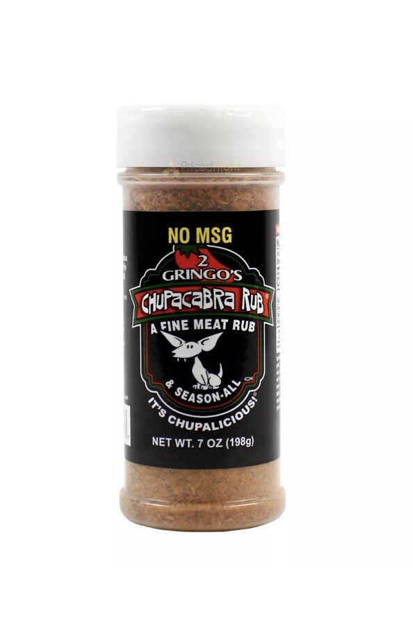 2 Gringos Chupacabra Original Rub All Purpose Fine Meat Seasoning No MSG 7 oz