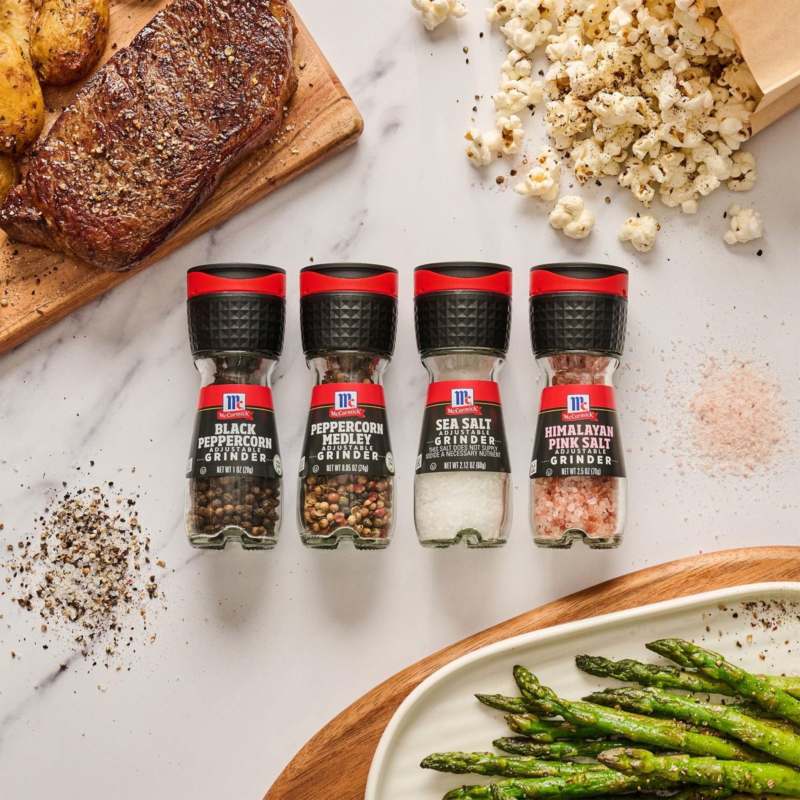 McCormick Grinder Essentials Variety Pack, Non 0.8 Ounce (Pack of 1), Black