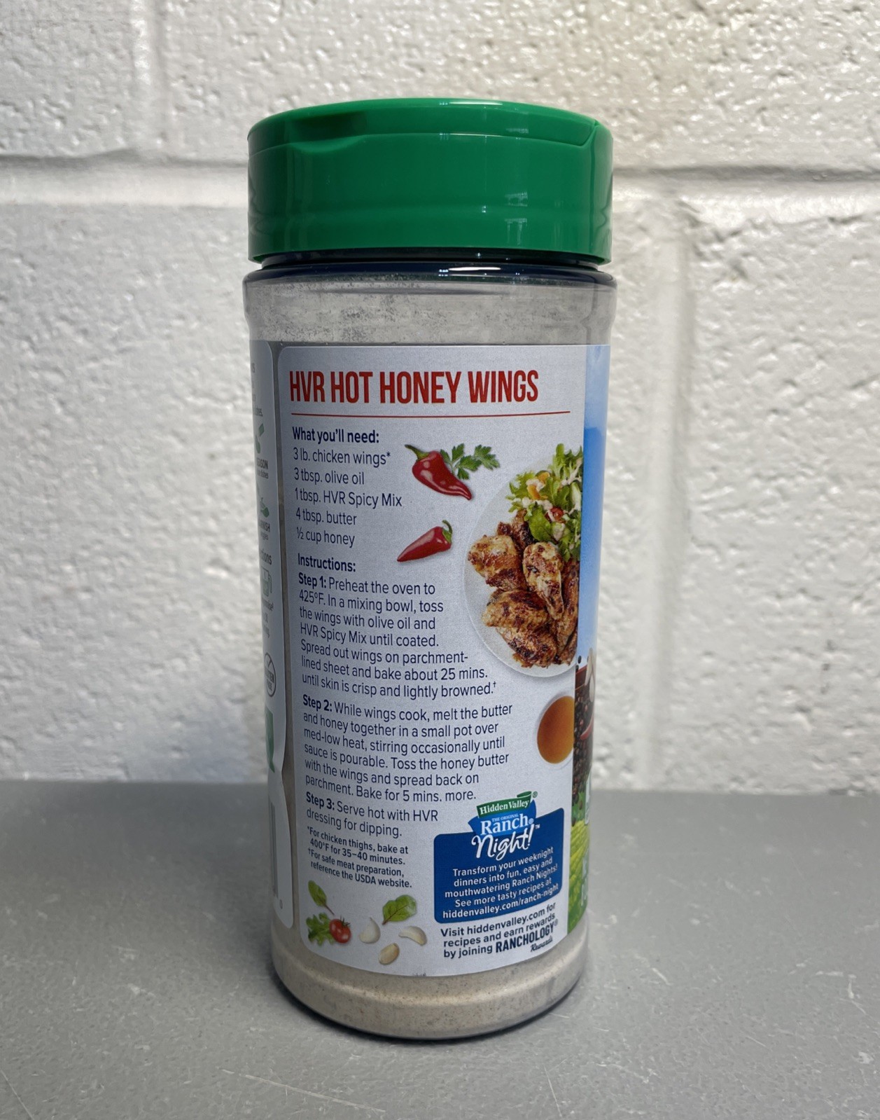 Hidden Valley SPICY RANCH Seasoning Salad Dressing & Dip Mix 8oz BB: 8/13/26