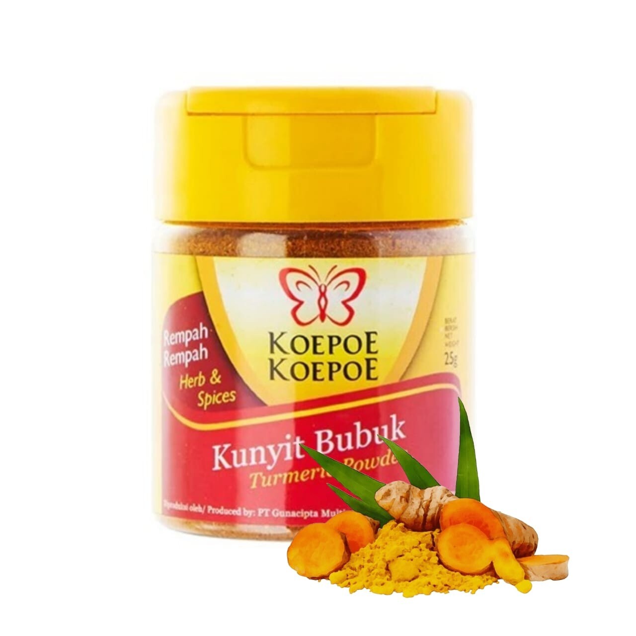 Koepoe Koepoe, Rempah Rempah, Kunyit Bubuk, Turmeric Powder, 25g (Pack of 1)