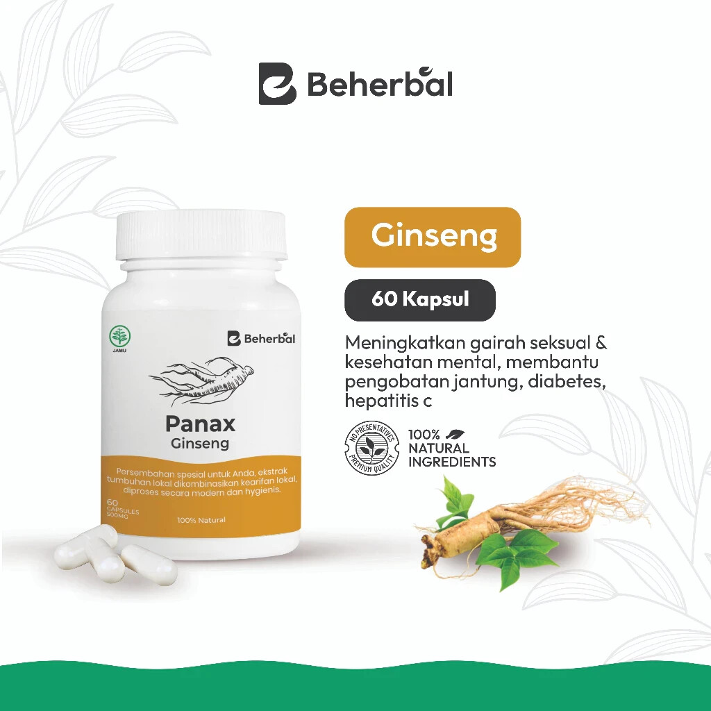 Ginseng Caps Natural Organic Herbs Spices Fresh Pure Hygienic Premium