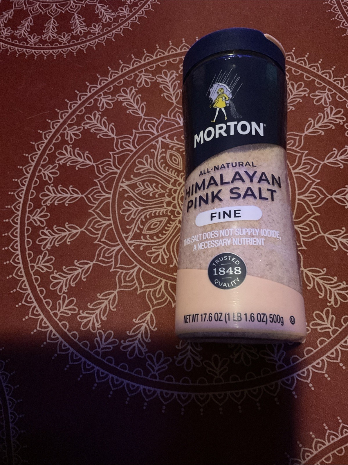 Morton Himalayan Pink Salt Crystals Fine Culinary Salt for Cooking 17.6 oz