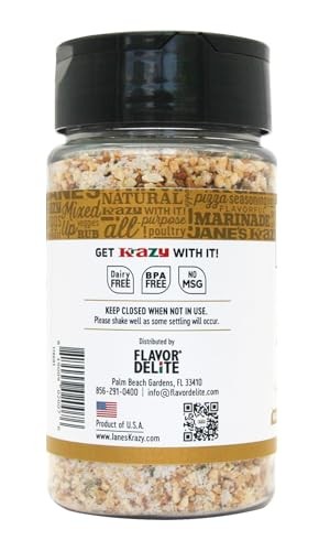 Jane’s Krazy Chunky Mixed-Up Garlic Seasoning, 4.75 Ounce (Packing may vary)