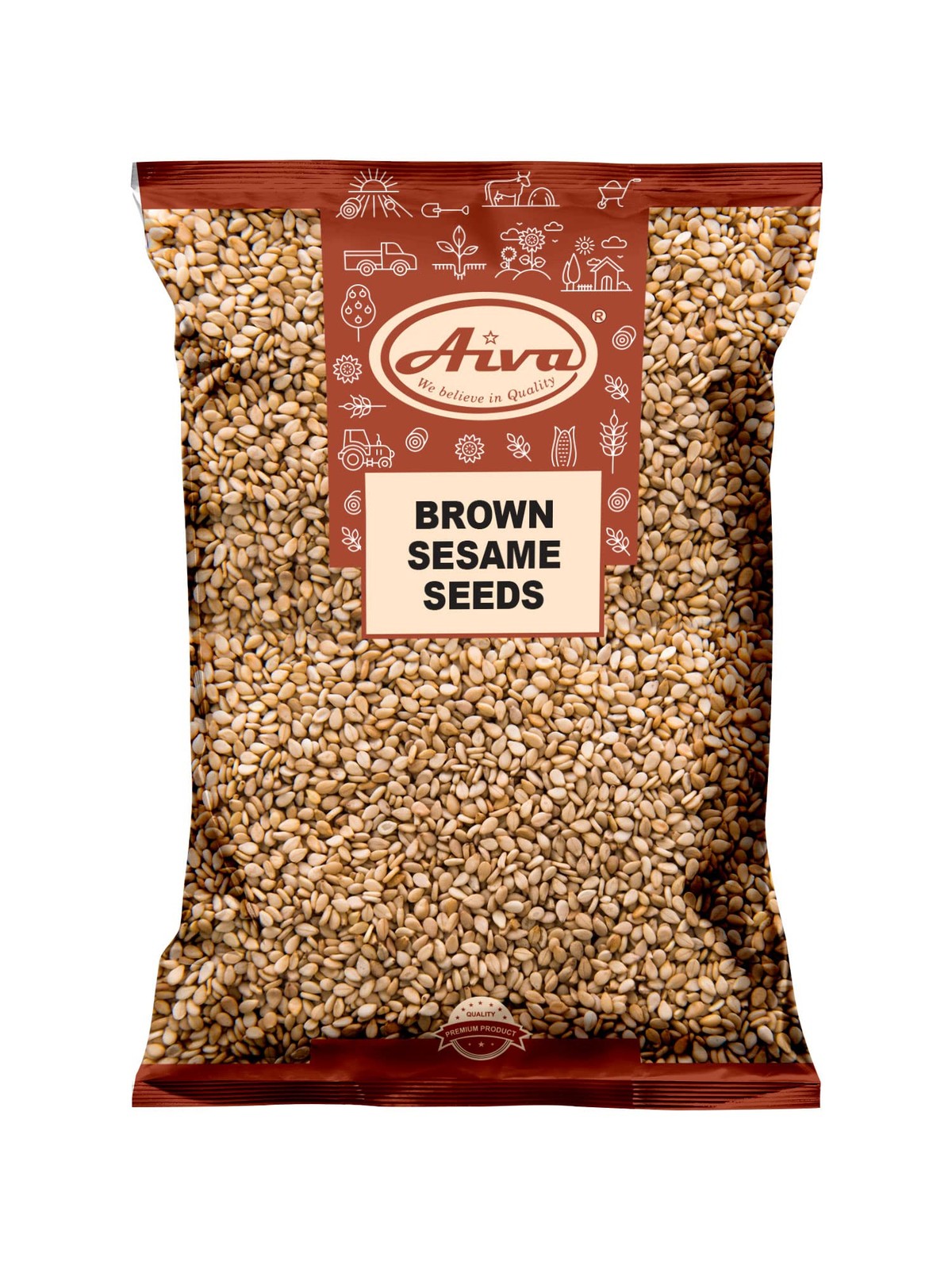 5 Pound Brown Sesame Seeds Natural Nutty Flavor Ideal for Cooking and Baking