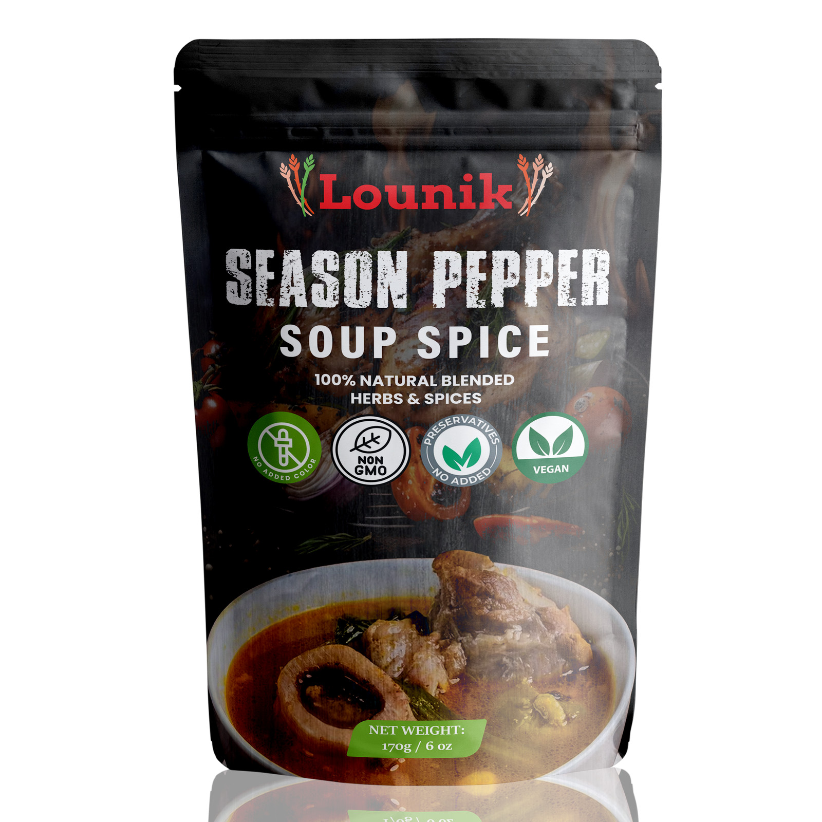 Season Pepper Soup Spice – 100% Natural Blended Herbs & Spices 6 Oz