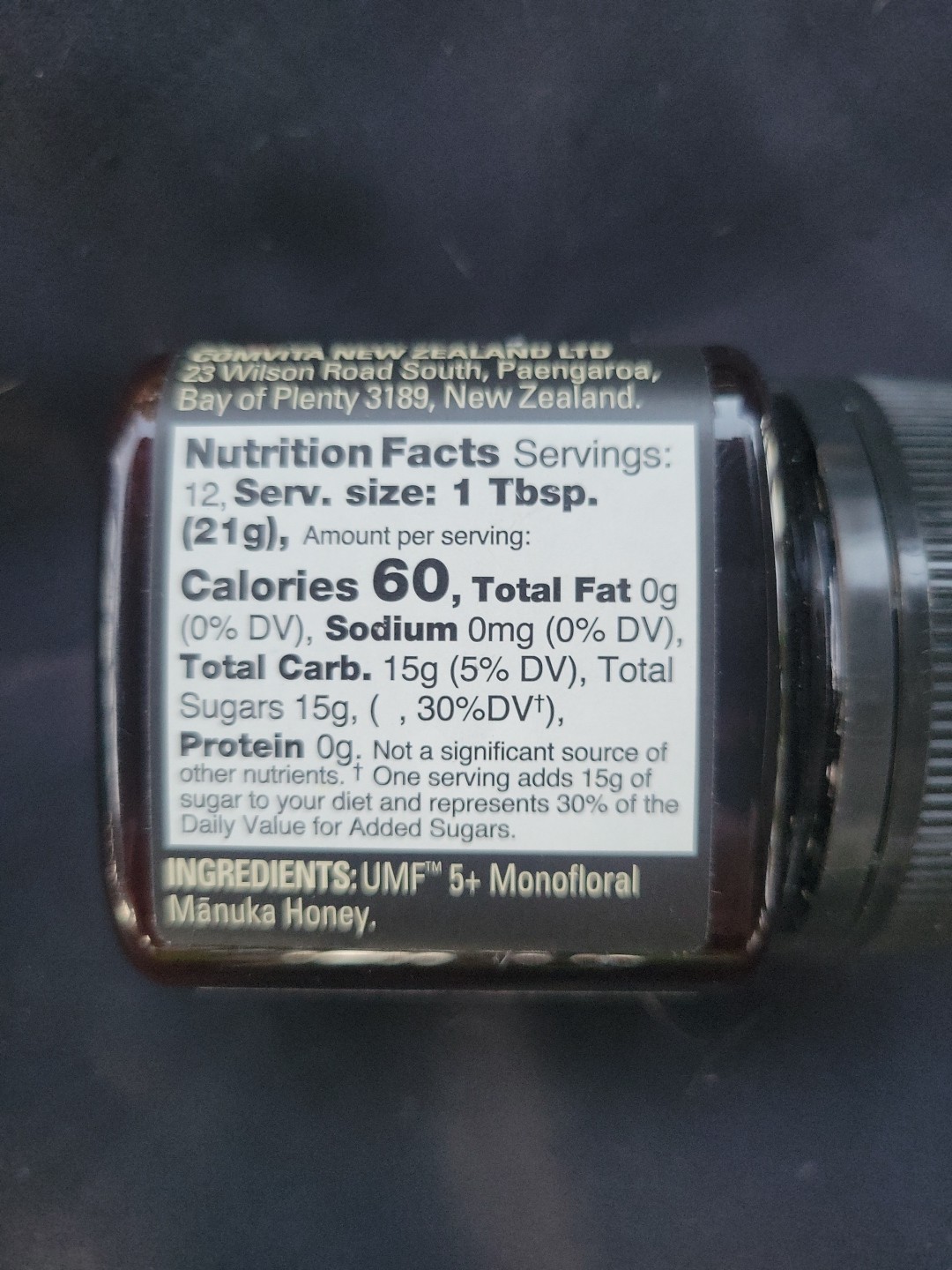 Comvita Raw Wild New Zealand Manuka Honey Certified UMF 5+ MGO 83+ 8.8 oz (250g)