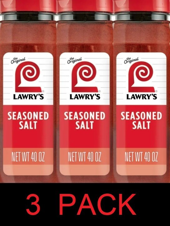 LAWRY’S The Original Seasoned Salt 40 oz Container – 3 PACK