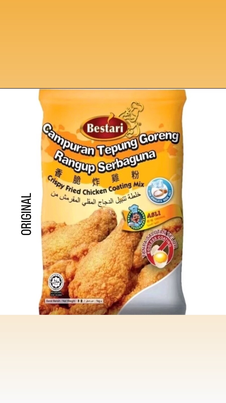 Bestari Multipurpose Crispy Frying Fried Chicken Flour ORI 1kg Malaysia Halal
