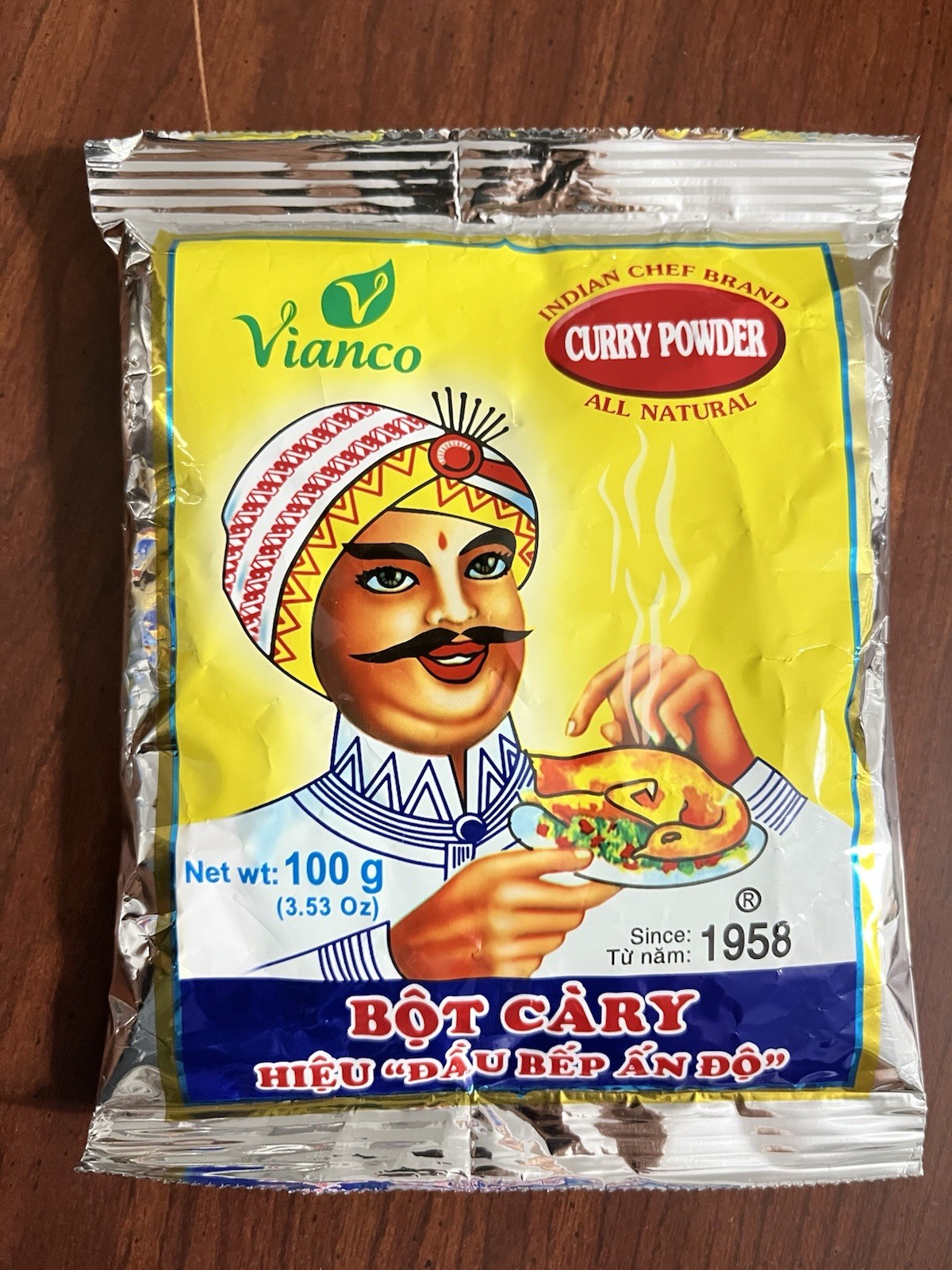 Vianco Curry Powder -Bot Car Ri – 3.5oz/100g