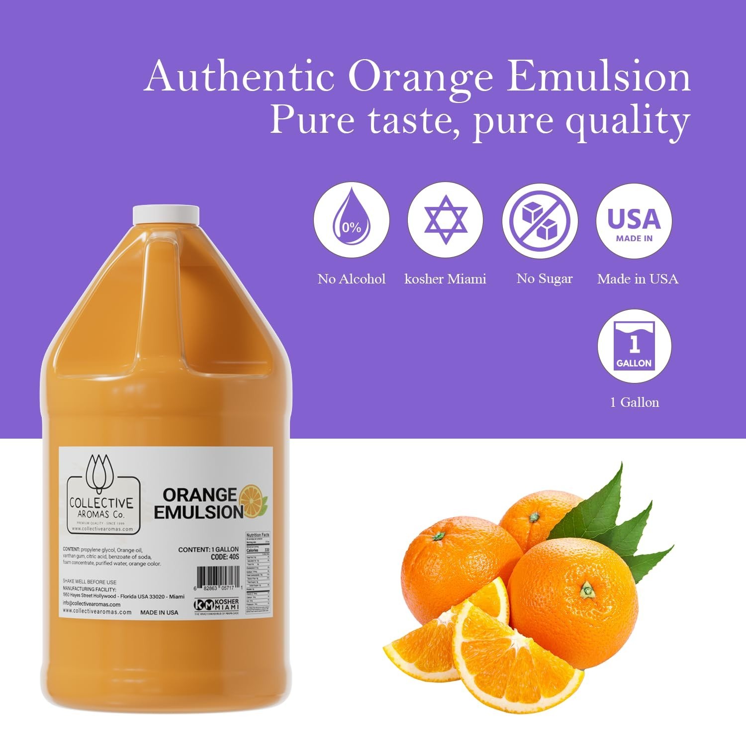 Concentrated Orange Emulsion Flavoring for Baking, Cakes, Cookies & Desserts – 1