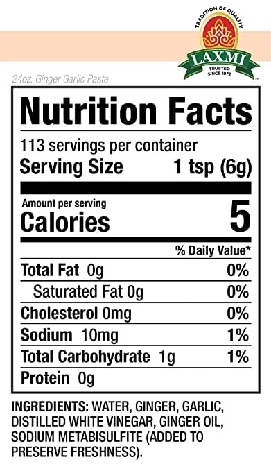 Laxmi Traditional Indian Ginger Garlic Cooking Paste – 24 Ounce (Pack of 1)